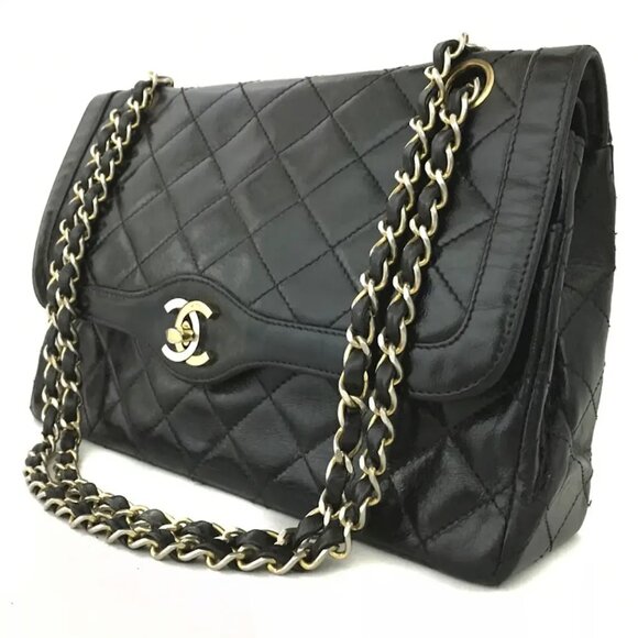 Vintage Chanel Limited Paris Edition Double Flap Diana with 24k Gold Hardware - Picture 3 of 10